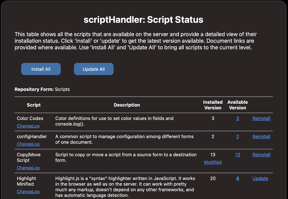 scriptHandler Interface